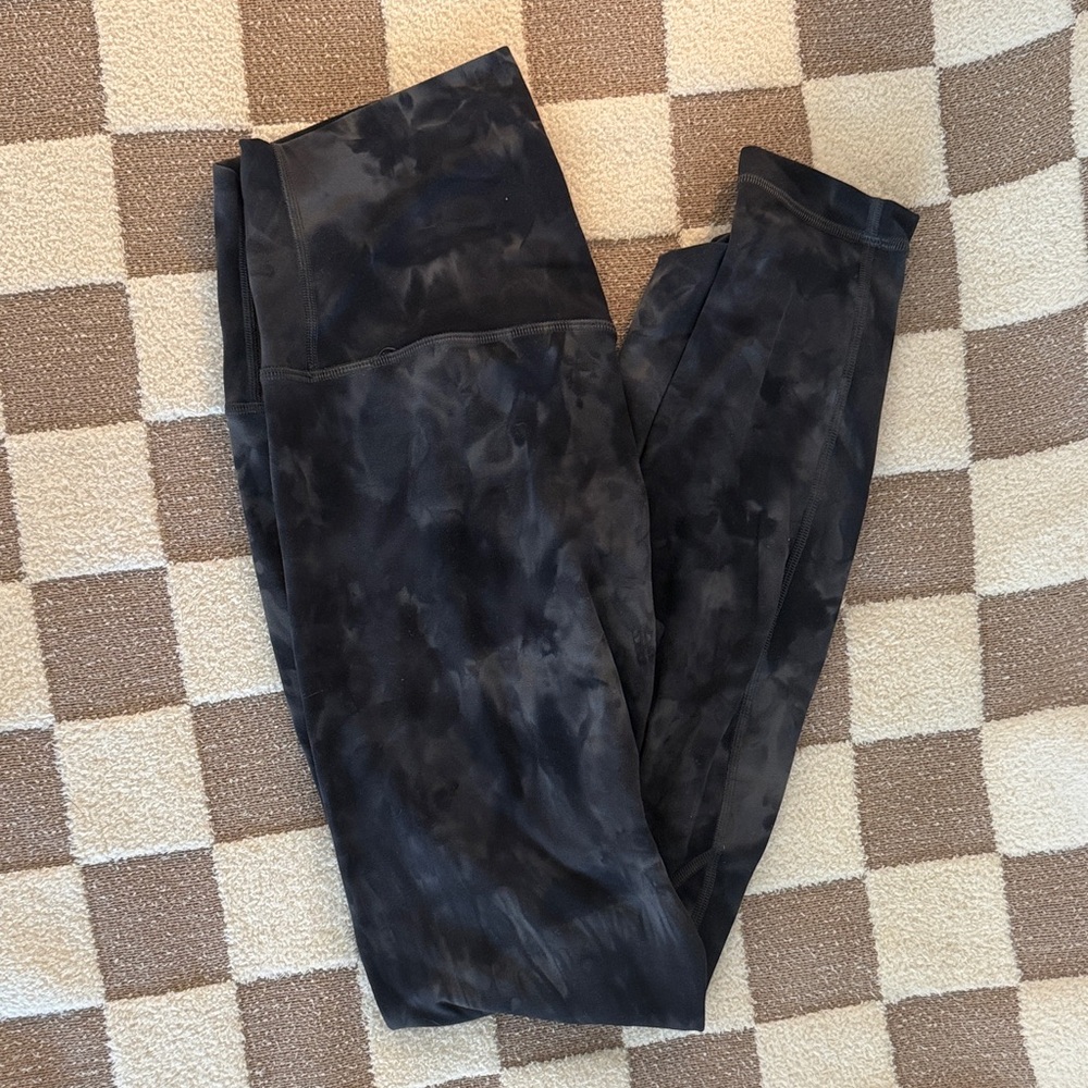 lululemon athletica Black Marble Leggings